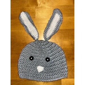 Gray Knit Bunny Hat 0-6 Months